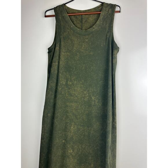Lululemon All Yours Tank Maxi Dress Cloudy Wash Dark Olive Green No Size 8 10 ? - Picture 4 of 16